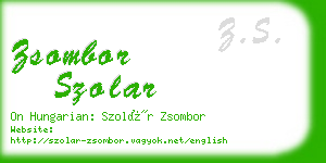 zsombor szolar business card